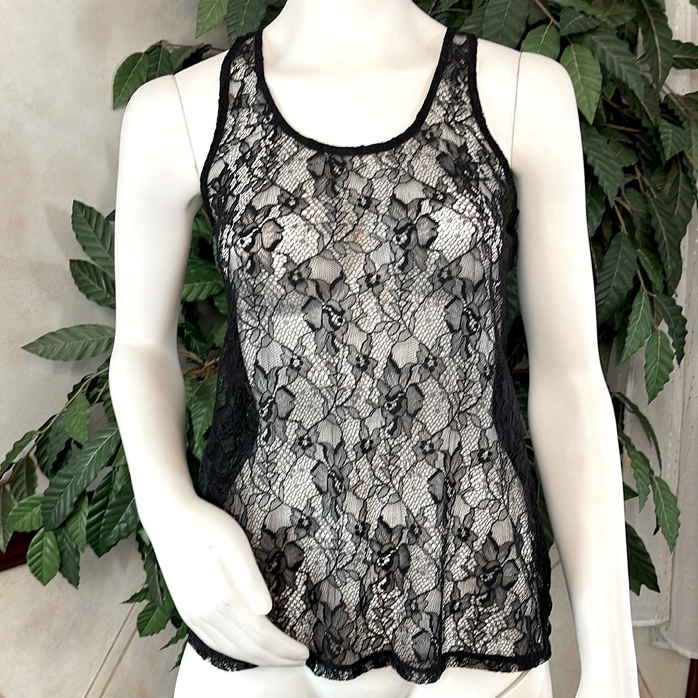 EXPRESS SHEER LACE TANK